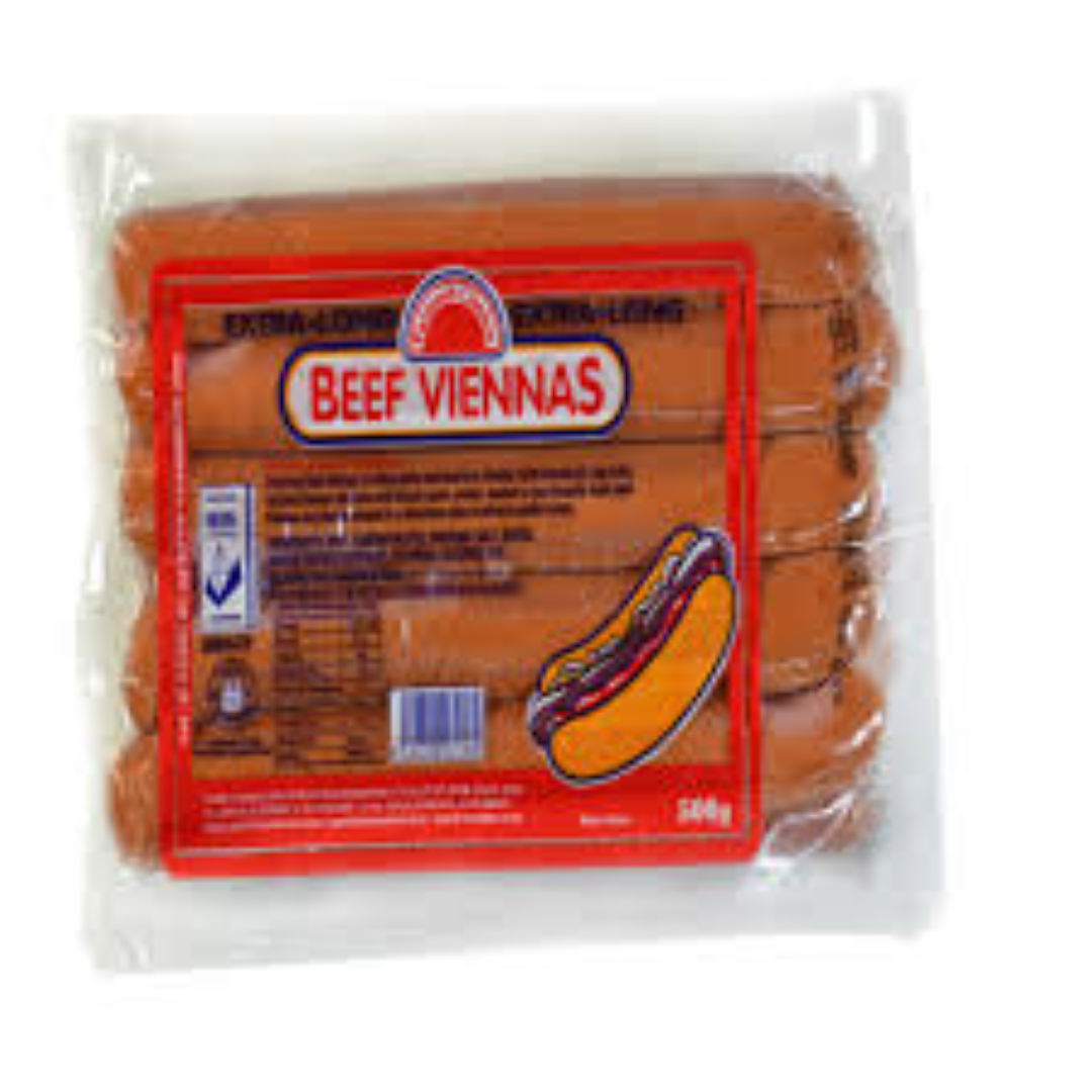 FCL BEEF VIENNAS 500G EX-LONG